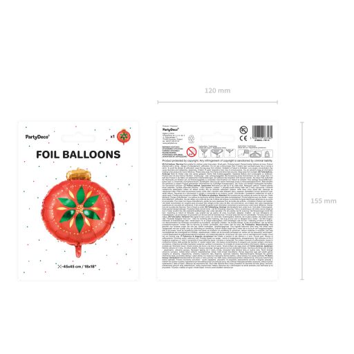 Party Deco Fólia lufi karácsonyi dísz