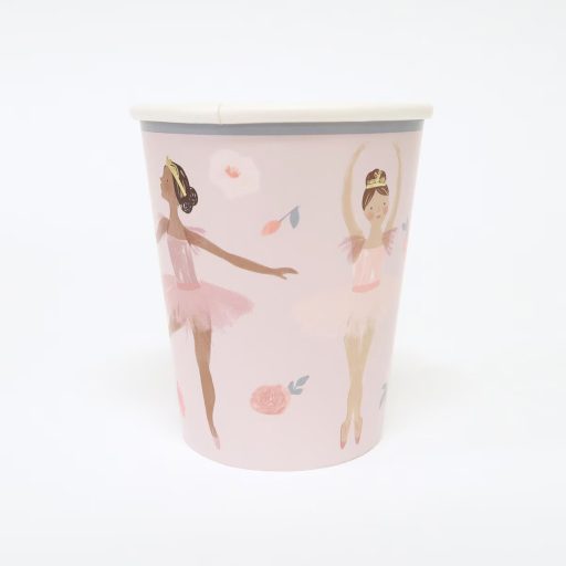 Meri Meri Balerina papír poharak 8db - rózsaszín