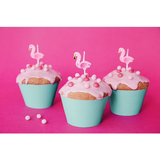 Party Deco Születésnapi gyertya Flamingók, 3cm 5 db