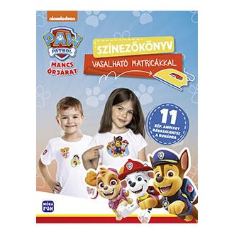   Móra Mancs Őrjárat - Színezőkönyv vasalható matricákkal