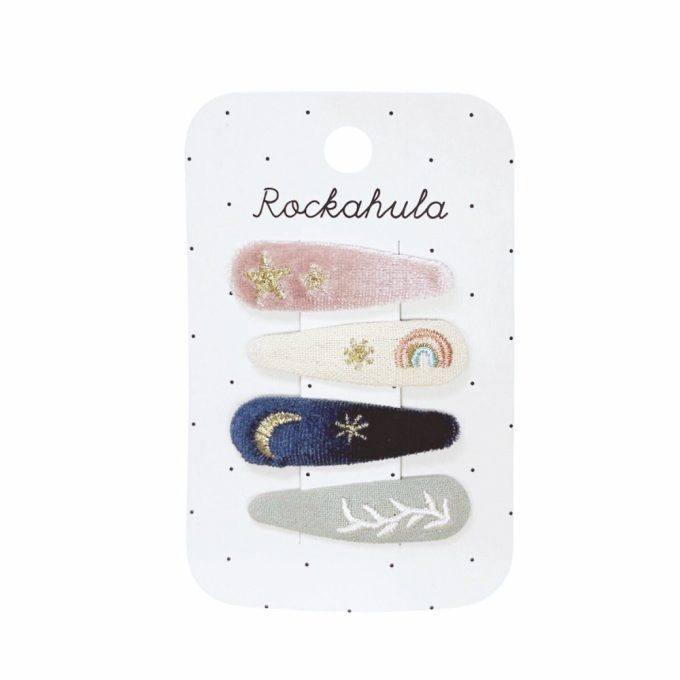 Rockahula Kids - Csillagos égbolt hímzett hajcsat szett