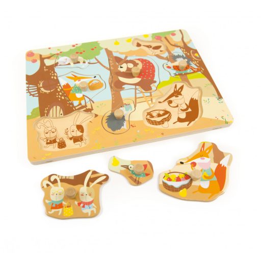 Andreu Toys Formabeillesztő fa puzzle - Erdő