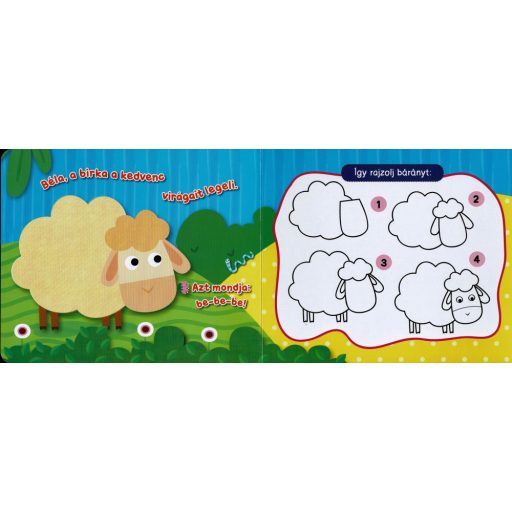 Napraforgó Mágnestábla - Rajzolj mókás tanyasi állatokat