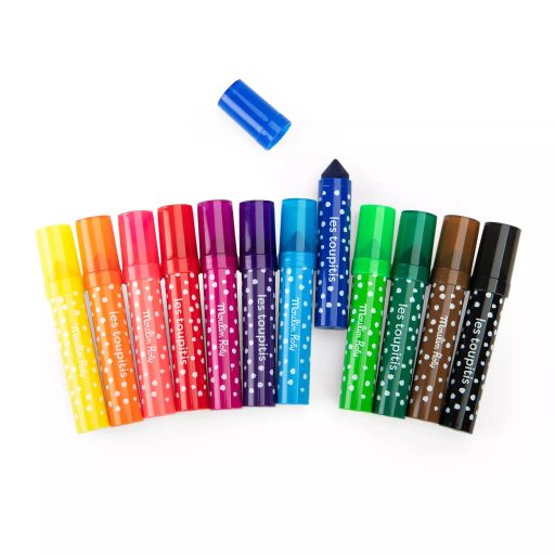 Moulin Roty - Kicsikék - Kimosható filctoll a legkisebbeknek -12 db-os