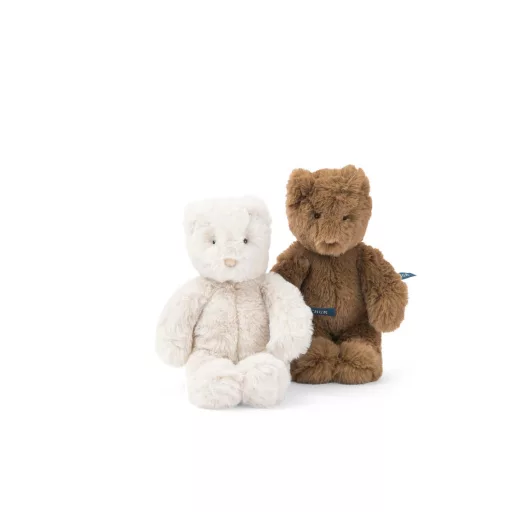 Moulin Roty Artur és Lujzi krémfehér puha plüss mackó 22 cm