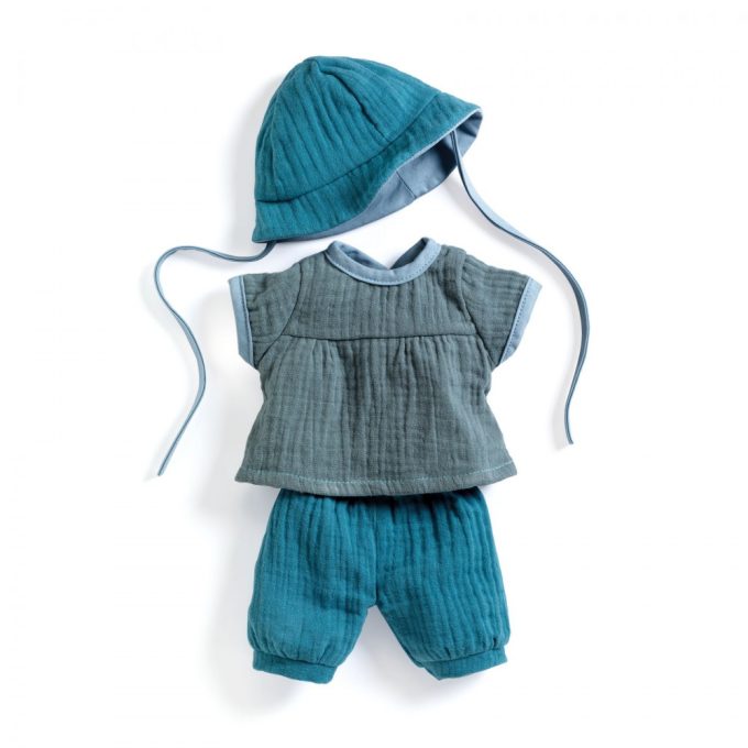 Djeco Pomea Játékbaba ruha - Nyár, tengerzöld, kék