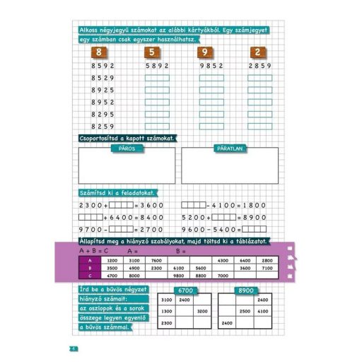 Napraforgó Jobb leszek ... matekból - 4. osztályosoknak