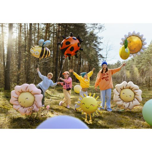 Party Deco Fólia lufi Nap, sárga