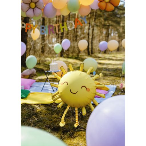Party Deco Fólia lufi Nap, sárga