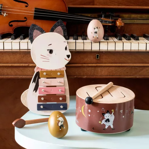 Moulin Roty Eső után - Fa Tojás Csörgő Szett, 2 db-os