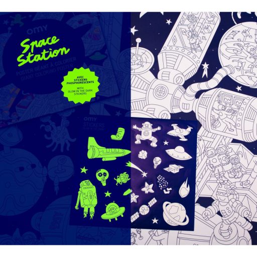 OMY Űrállomás - Óriás színező poszter és matricák