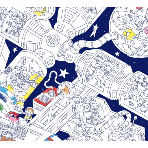 OMY Űrállomás - Óriás színező poszter és matricák