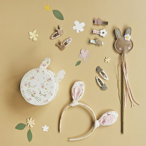 Rockahula Kids Apró virágos csillogó szív hajcsatok (2db)