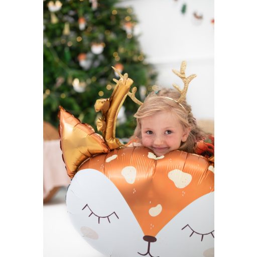 Szarvas fólia lufi 73x64cm - PartyDeco