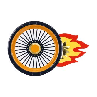 Party Deco Papírtányérok - Kerék forma - 6 db