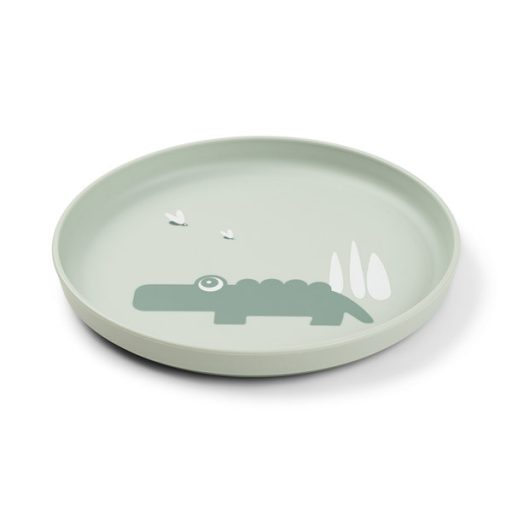Done by Deer Foodie tányér, Croco, zöld