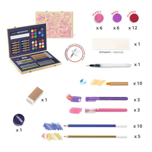 Djeco Kreatív eszközök - Festő és rajz készlet