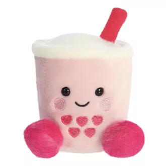 Palm Pals Tangy Heart Boba rózsaszín szívecskés bubble tea boba plüssfigura 13 cm