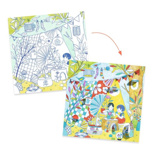 Djeco Meglepetés színezők - Nina kuckói