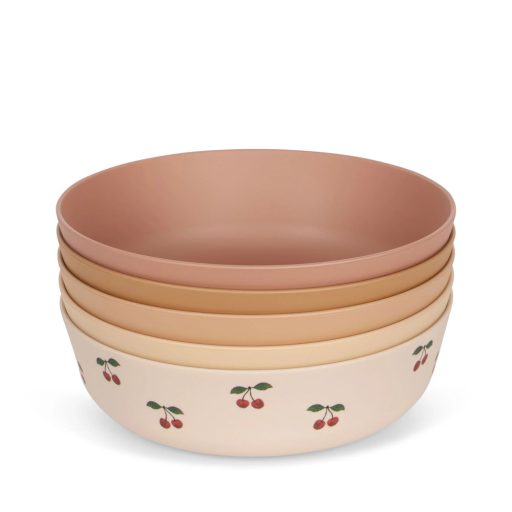 Konges Sløjd 5 db-os mély tál készlet - Cseresznye mintás mix