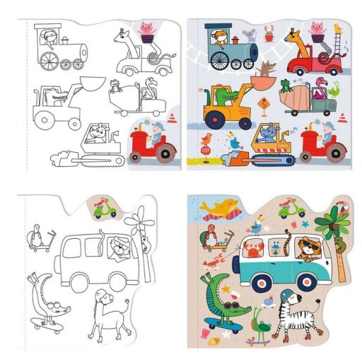 Avenir Mágikus vízzel festő könyv, Járművek