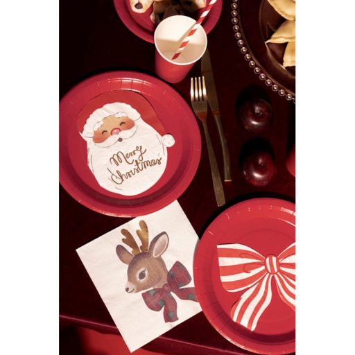 PartyDeco Szalvéta, Mikulás - 12 db