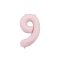 Party Deco 9-es számú fólia lufi, 86 cm, világos rózsaszín