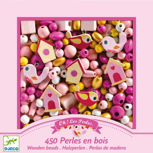 Djeco Wooden beads, bird
