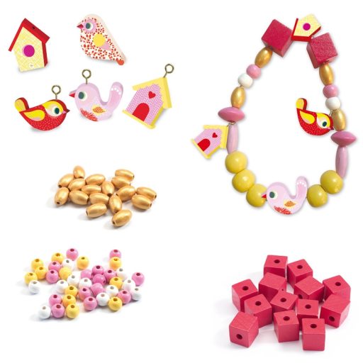 Djeco Wooden beads, bird