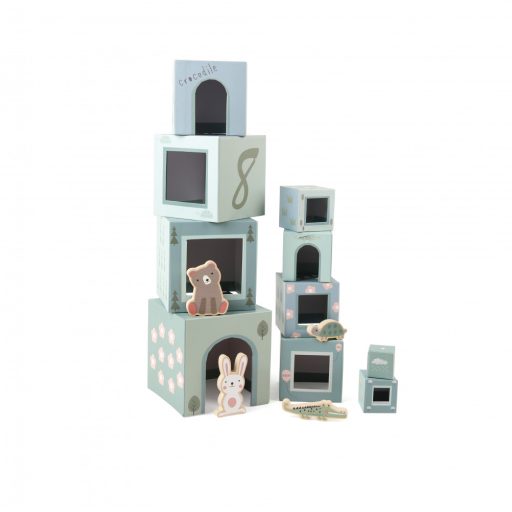 New Selection Toronyépítő fa állatokkal