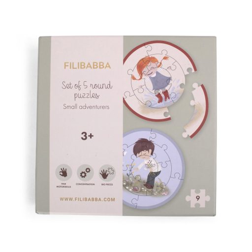 Filibabba Kerek puzzle készlet - Kis kalandorok 5 db