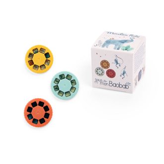   Moulin Roty Diavetítő lámpák - A majomkenyérfa alatt mesevetítő korongok (3 db)