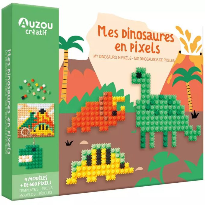 Pixel készítő készlet, Dinoszauruszok - Auzou
