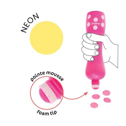 Djeco Marok filc készlet 4 fluoreszkáló színben - Pontozó színezés