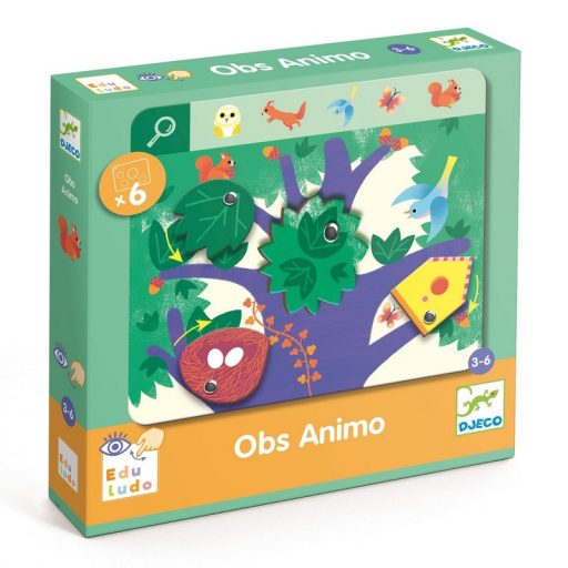 Djeco Fejlesztő játék, megfigyelés - Keress és pörgess, Állatok