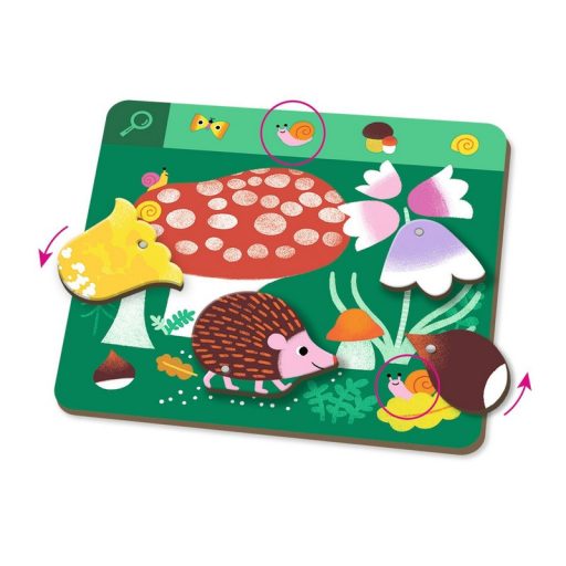 Djeco Fejlesztő játék, megfigyelés - Keress és pörgess, Állatok