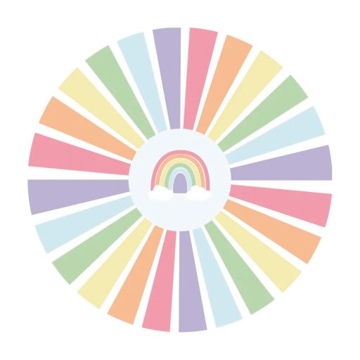 Creative Party Pasztell szivárványos muffin papír