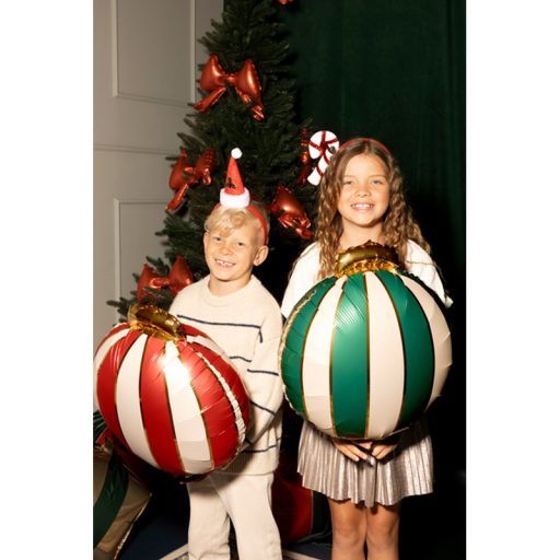 PartyDeco Fólia lufik, Karácsonyfadíszek - 3 db