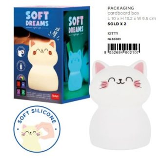 Legami Éjjeli fény, újratölthető, színváltós, cicás