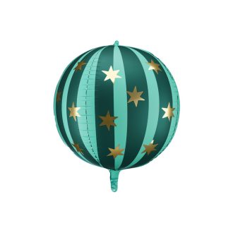 Party Deco Fólia lufi Csillagos gömb 75 cm, zöld