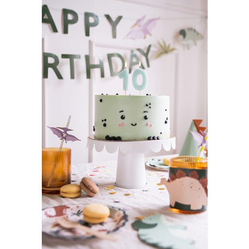 Party Deco Születésnapi szám gyertya 0 - 5,5 cm - világos kék