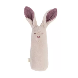 Bibs Baby Rattle Kangaroo Powder púder színű plüss kenguru baba csörgő 18x9,5 cm