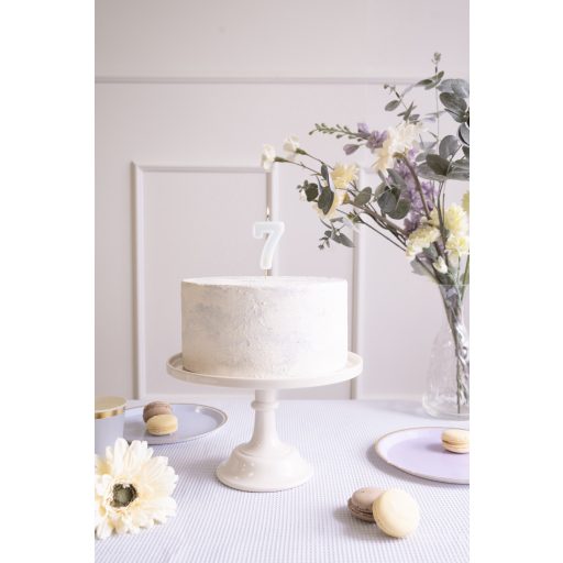 Party Deco Születésnapi gyertya, 7-es számú, világos menta, 6 cm