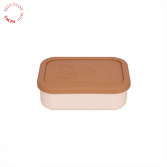 OYOY Yummy uzsonnás doboz - barna tetővel