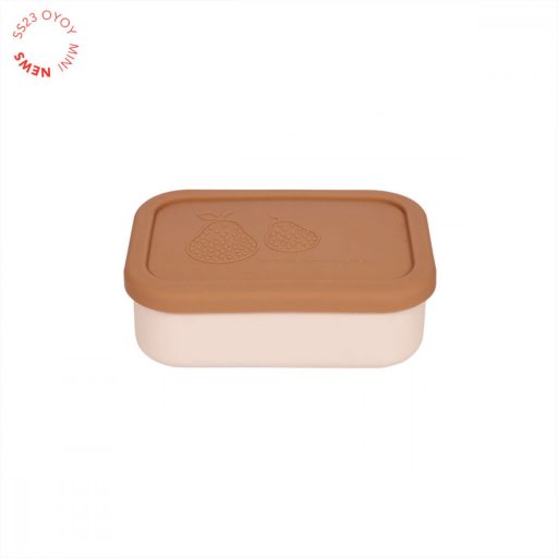 OYOY Yummy uzsonnás doboz - barna tetővel