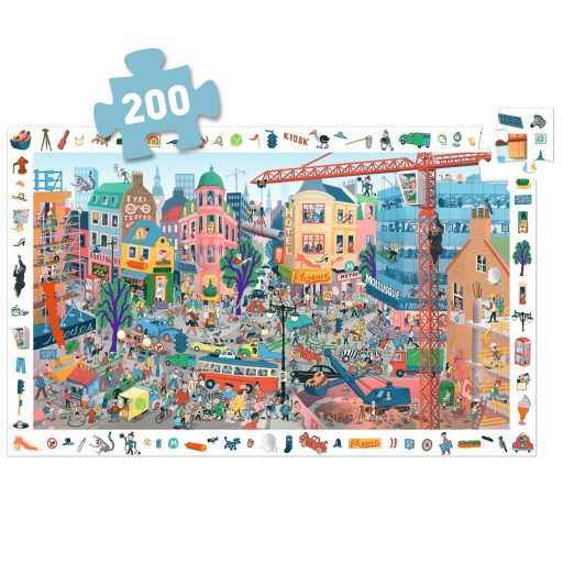 Djeco Megfigyeltető puzzle - A város, 200 db-os