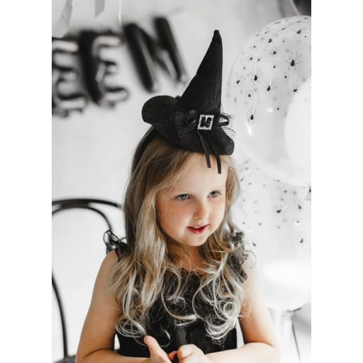 PartyDeco Fejpánt, Boszorkánysapka, fekete