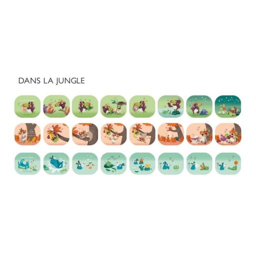 Moulin Roty Diavetítő lámpák - 3 db lemez dobozban mesevetítőbe: Dzsungel