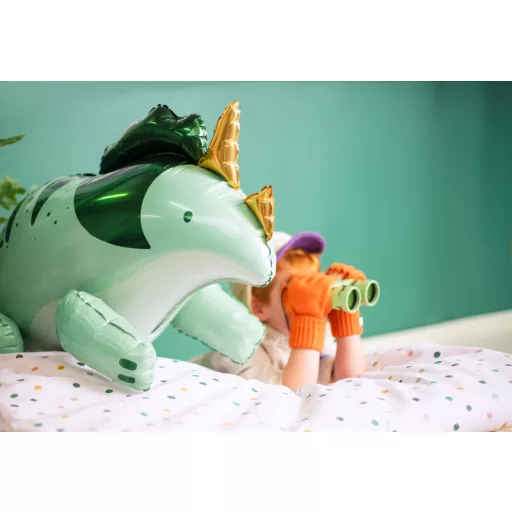 Party Deco Fólialufi Triceratops léggömb - zöld