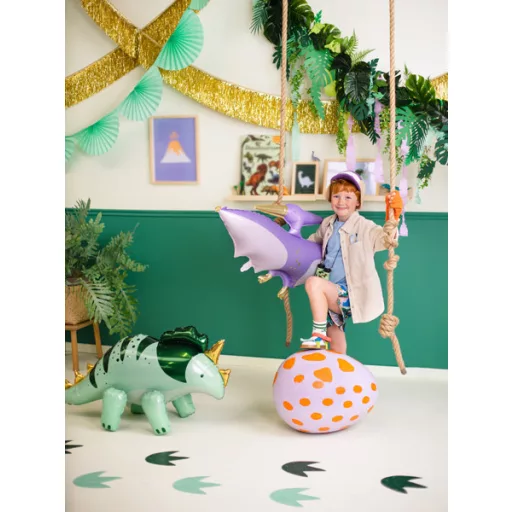 Party Deco Fólialufi Triceratops léggömb - zöld